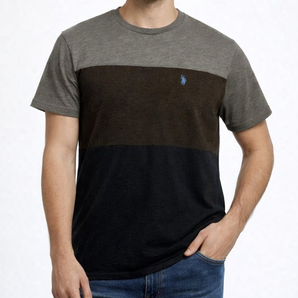 👕 U.S. Polo Assn. Colorblock T-Shirt – Men’s Medium 👕